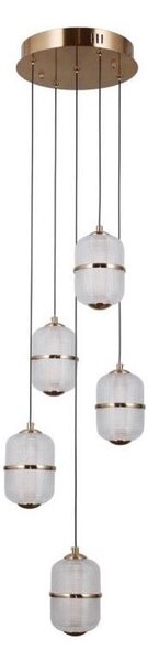 ITALUX PND-34375-5-HBR - LED полилей на кабел ALANI 5xLED/5,6W/230V 3000K златист