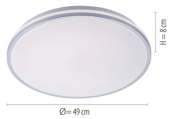 LED ПЛАФОНИЕРА IP44 22W 1650LM 3000K