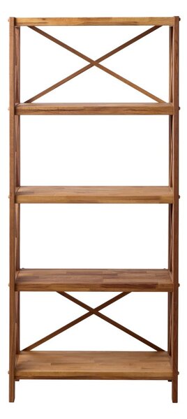 Стелаж от масивен дъб в естествен цвят 70x161 cm X-Shelf – Unique Furniture