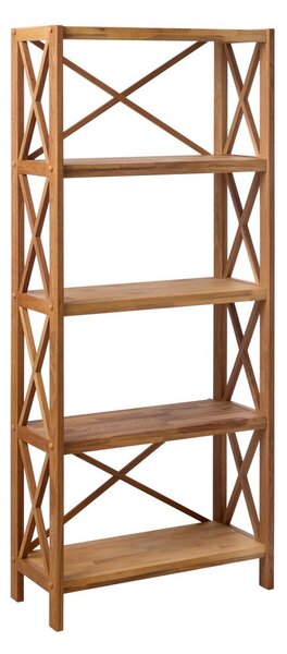 Стелаж от масивен дъб в естествен цвят 70x161 cm X-Shelf – Unique Furniture