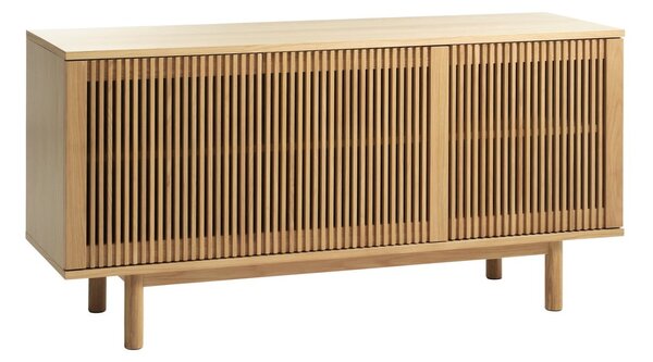 Нисък скрин от декор от дъб в естествен цвят 143x70 cm Tiber – Unique Furniture