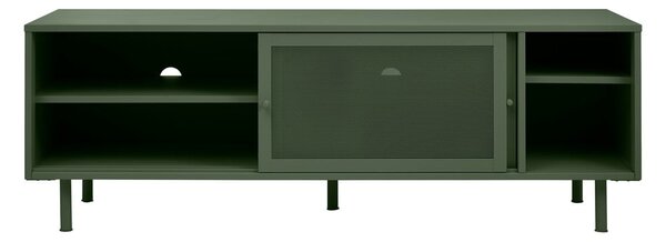 Тъмнозелена метална маса за телевизор 160x55 cm Veep – Unique Furniture