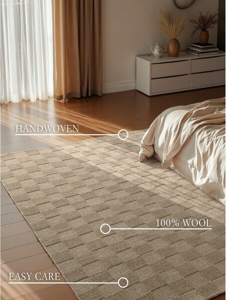 Бежов ръчно изработен вълнен килим 120x170 cm Scala – Villeroy&Boch