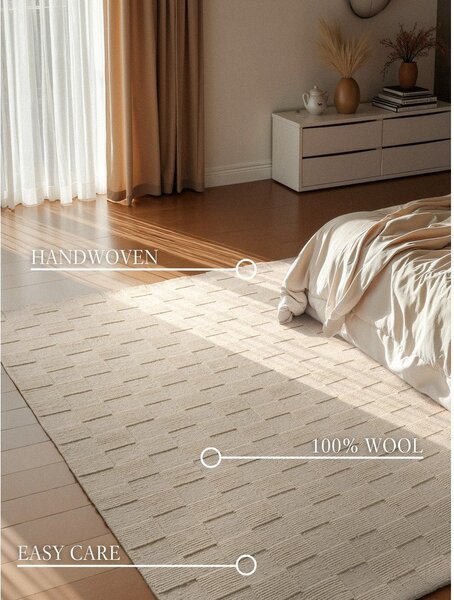 Кремав ръчно изработен вълнен килим 120x170 cm Scala – Villeroy&Boch