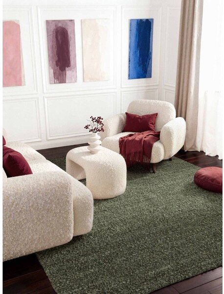 Зелен ръчно изработен килим от букле 120x170 cm Notting Hill Portobello – Ted Baker