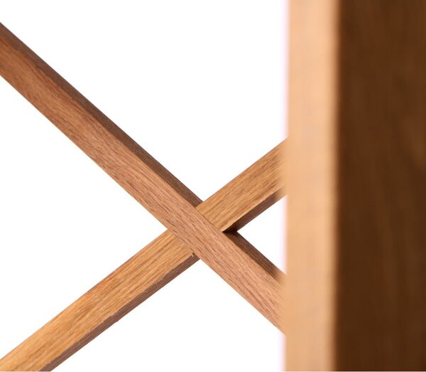Стелаж от масивен дъб в естествен цвят 70x87 cm X-Shelf – Unique Furniture