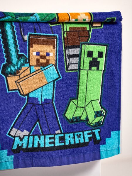 Sinsay - Памучна кърпа Minecraft - cин