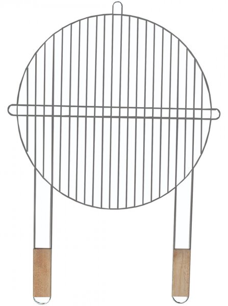 Решетка за грил Master Grill & Party MG257, 51 см, Дървени дръжки, Хром