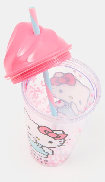 Sinsay - Чаша с капак и сламка Hello Kitty - многоцветен