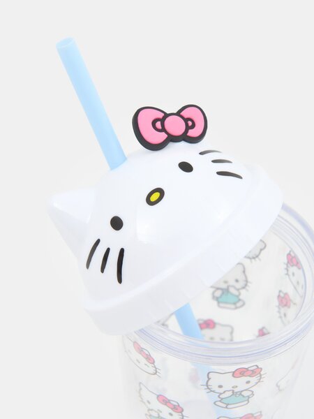 Sinsay - Чаша с капак и сламка Hello Kitty - многоцветен