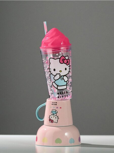 Sinsay - Чаша с капак и сламка Hello Kitty - многоцветен