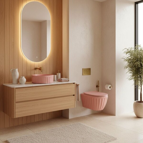 Умивалник за плот DUO Sweet Pink Matt