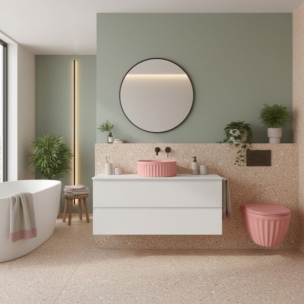 Умивалник за плот DUO Sweet Pink Matt