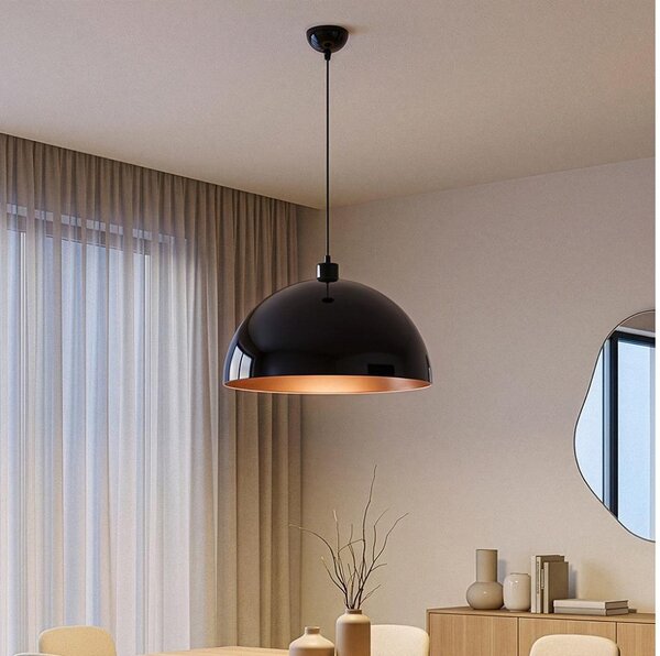 Brilagi - LED полилей на кабел METALO 1xE27/40W/230V, диаметър 40 см, черен/меден