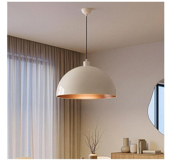 Brilagi - LED полилей на кабел METALO 1xE27/40W/230V Ø 60 см бежов/меден