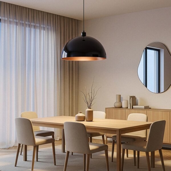 Brilagi - LED полилей на кабел METALO 1xE27/40W/230V, диаметър 40 см, черен/меден