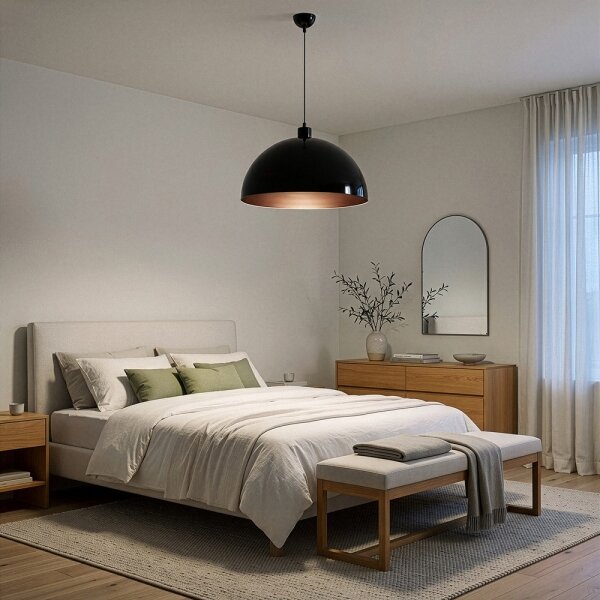 Brilagi - LED полилей на кабел METALO 1xE27/40W/230V, диаметър 40 см, черен/меден