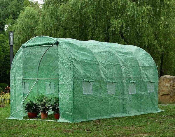 Тунелна оранжерия - зелена, различни размери