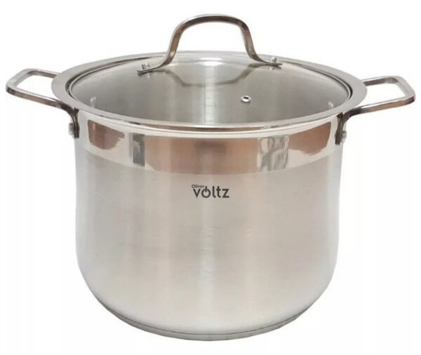 Дълбока тенджера Oliver Voltz OV51211D26, 11.1 л, 26х21 см, Дебело дъно, Индукция, Инокс