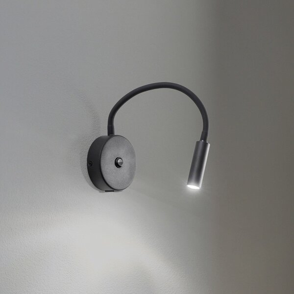 TK Lighting Стена лампа Lagos USB, 27 см, черна, за четене, G9, Черен, спалня, Метал, Модерен, Стенна розетка отдолу