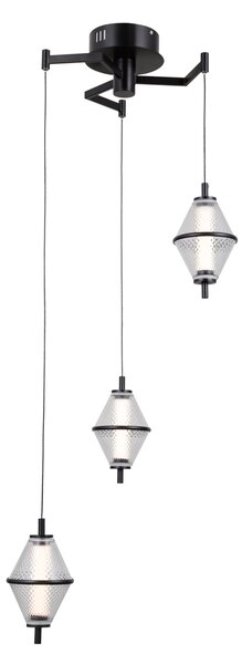 Висяща лампа FUENTE PND-34395-3-BK ITALUX