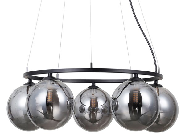 Висяща лампа MOLITE PND-1098-5R-BK ITALUX