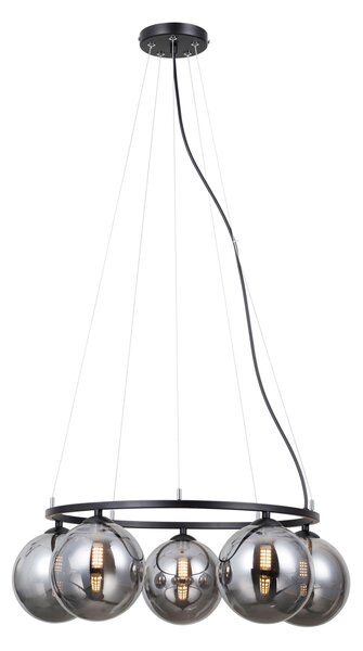 Висяща лампа MOLITE PND-1098-5R-BK ITALUX