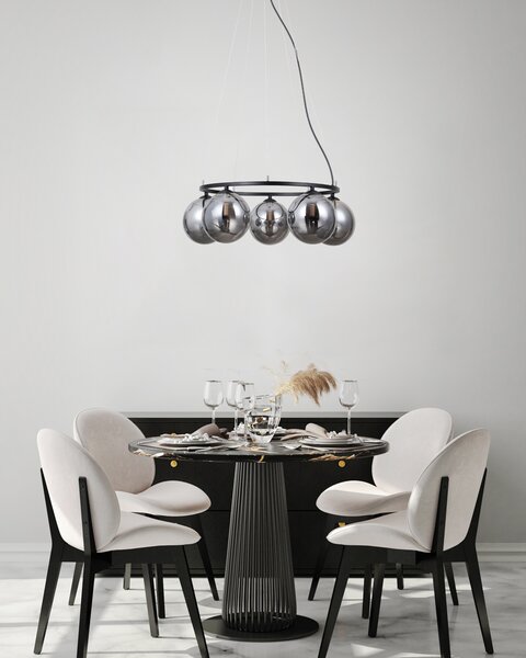Висяща лампа MOLITE PND-1098-5R-BK ITALUX