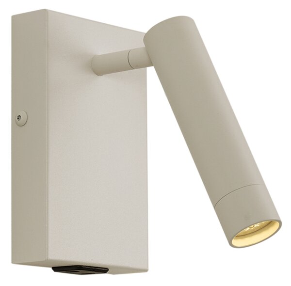 Модерна стенна лампа бежова регулируема с USB-C - Croft