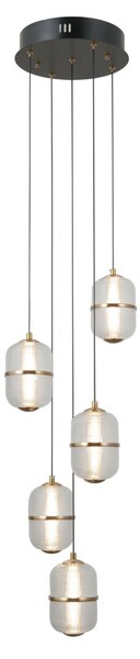 Висяща лампа ALANI PND-34375-5-BK ITALUX
