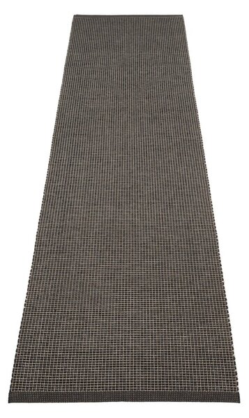 Антрацитна пътека за открито и закрито 70x300 cm Emm Black Linen – Pappelina