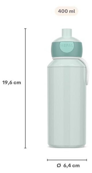 Светлозелена детска бутилка 400 ml Little farm – Mepal