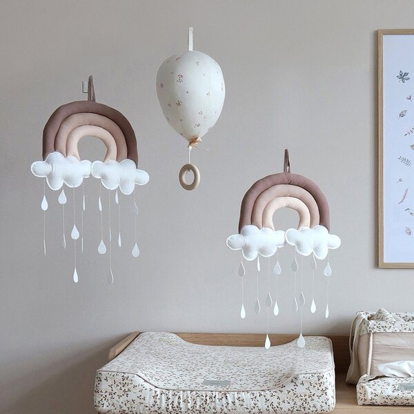 Бежова текстилна детска кутия за съхранение 32x23x15 cm Lierre – Cam Cam Copenhagen
