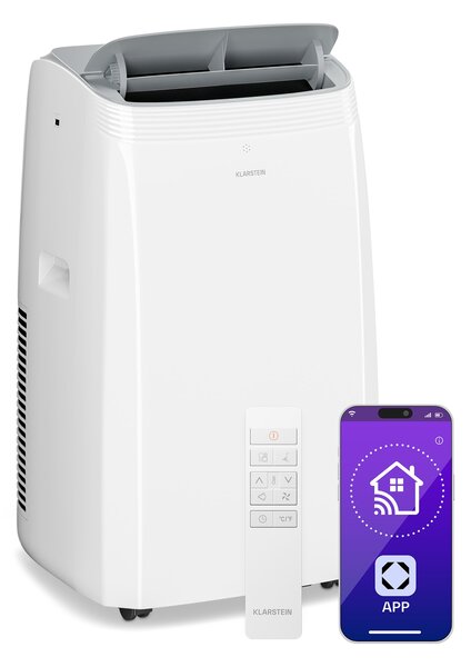 Klarstein Grandbreeze мобилен климатик | 12000 BTU | 42 см | 56 м² | Клас на енергийна ефективност A+