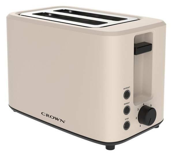 Тостер Crown CT70BBF, тавичка за трохи, функция размразяване, 700W