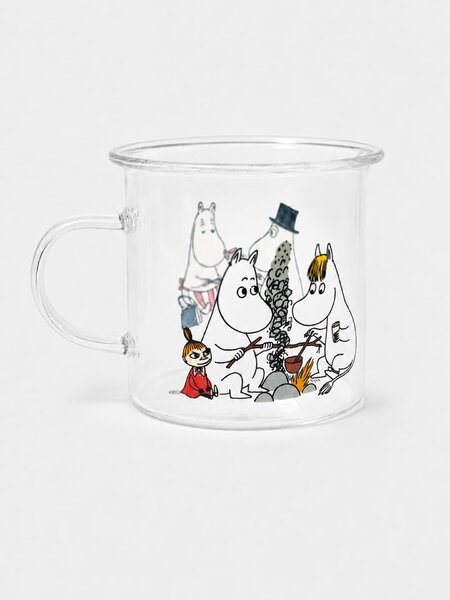 Sinsay - Стъклена чаша с дръжка The Moomins - многоцветен