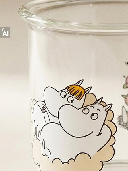 Sinsay - Стъклена чаша с дръжка The Moomins - многоцветен