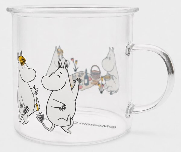 Sinsay - Стъклена чаша с дръжка The Moomins - многоцветен