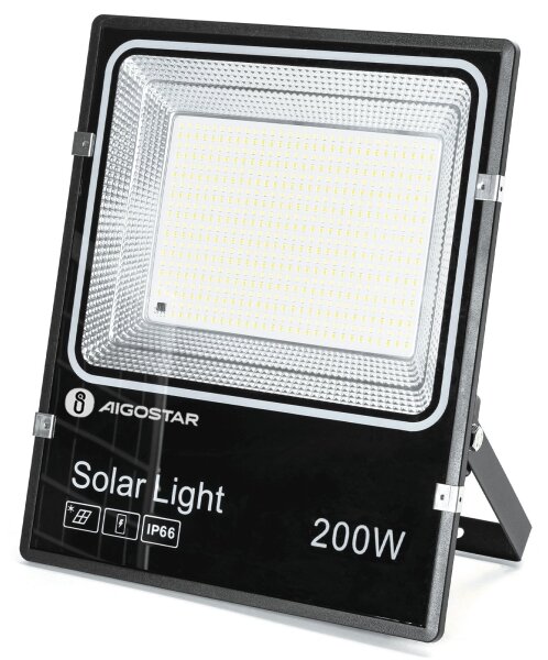 Aigostar-LED Соларен LED прожектор/200W/3,2V 3600mAh 3000K/4000K/6500K IP66 + дистанционно управление