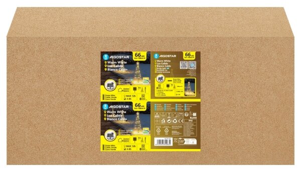 Aigostar - LED соларна коледна украса LED/0,59W/3,7V 100 cm IP65 топла бяла