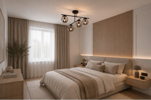 BRILAGI - Плафонен полилей DIOR 4xE27/60W/230V черен/димчато сив