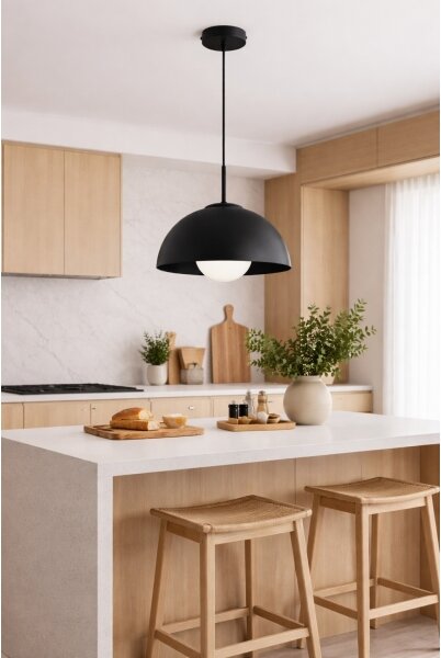 BRILAGI - Полилей на кабел COSMO 1xE27/60W/230V Ø 30 cm черен