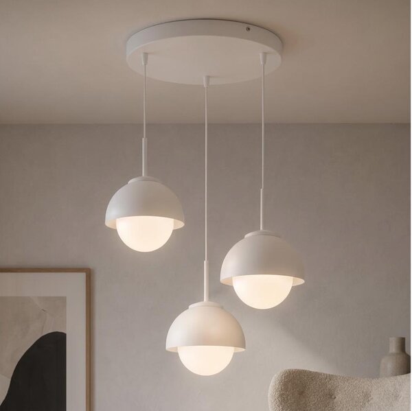 BRILAGI - Полилей на кабел COSMO 3xE27/60W/230V бял/златист