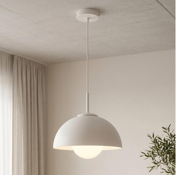 BRILAGI - Полилей на кабел COSMO 1xE27/60W/230V Ø 30 см бял/златен