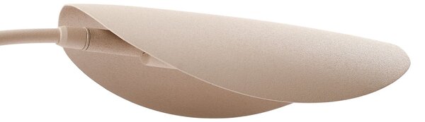 Lucande Настолна лампа Rivera, бежова, метал, камък, 51 cm, G9, Бежов, Дневна/трапезария, Метал, Модерен