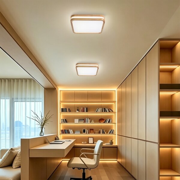 Brilagi - LED таванен плафон MOLINA SQUARE LED/32W/230V 3000/4000/6000K дъб 30x30 см