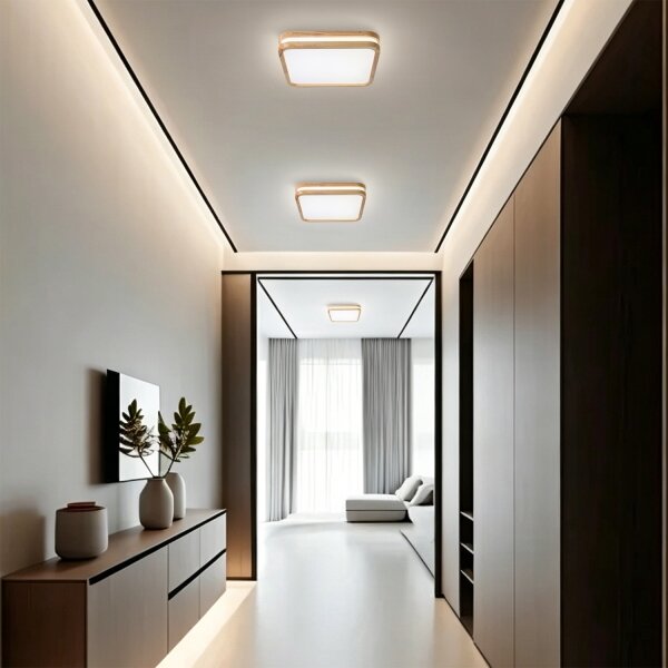 Brilagi - LED таванен плафон MOLINA SQUARE LED/32W/230V 3000/4000/6000K дъб 30x30 см