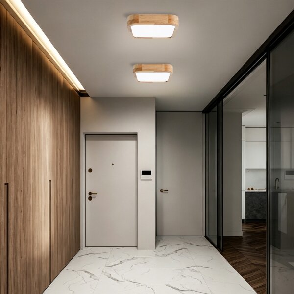 Brilagi - LED таванен осветител WOODLINE SQUARE LED/32W/230V 3000/4000/6000K дъб 30x30