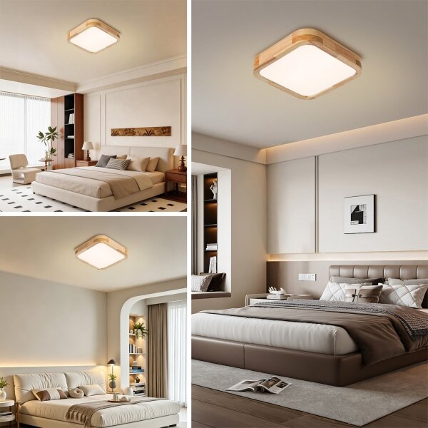 Brilagi - LED таванен осветител WOODLINE SQUARE LED/32W/230V 3000/4000/6000K дъб 30x30