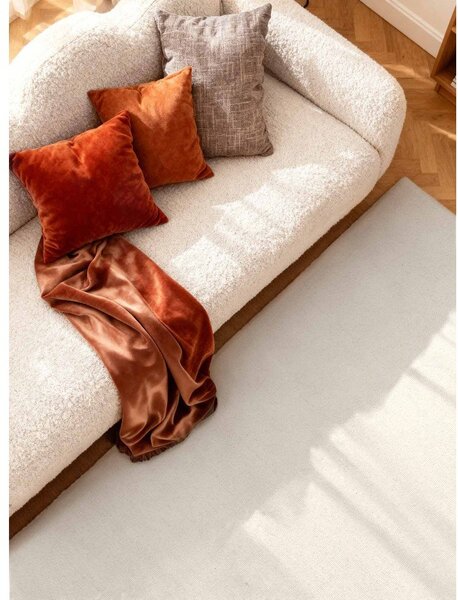 Кремав ръчно изработен вълнен килим 140x200 cm Puristic Knots – Elle Decoration
